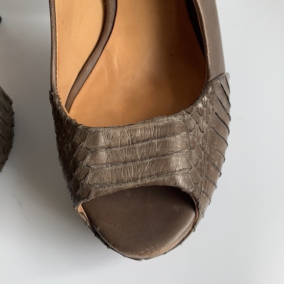 L.A.M.B. Grey platform slingback shoes size 8M Gwen stephanie - Picture 3 of 7